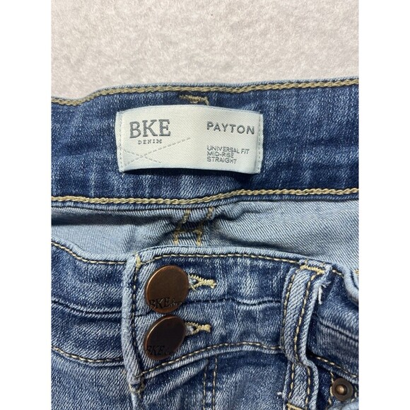 BKE Womens Payton Jeans Size 32 Mid-Rise Universal Fit Straight Leg Blue Denim - Picture 2 of 5